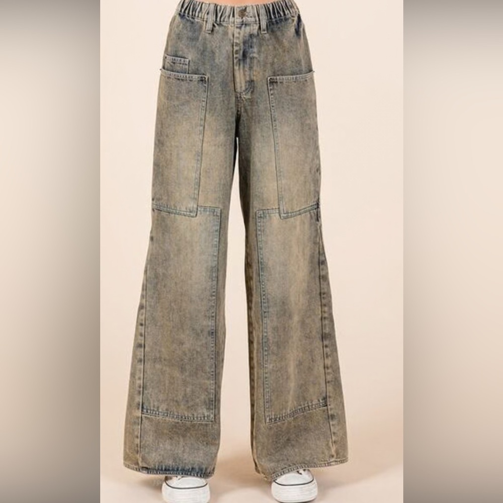 #400 WIDE LEG DENIM JEANS